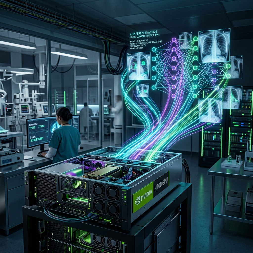 NVIDIA H100 GPU Local Inference Cluster for Radiology